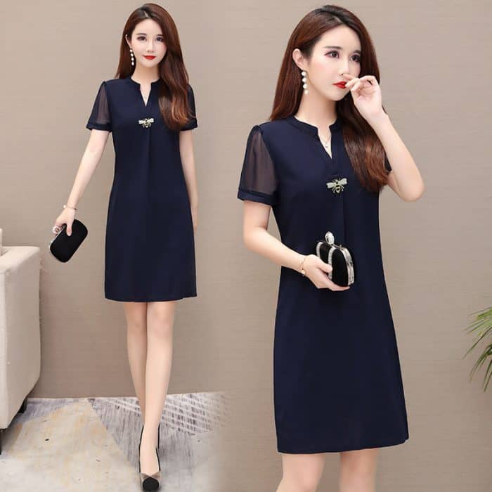 đầm suông cát hàn DN07 thời trang trung niên u40