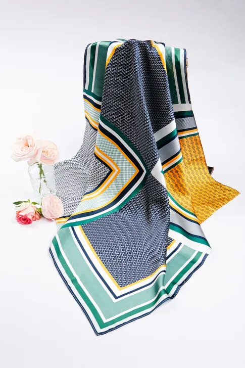 Khăn lụa vuông cao cấp KH0003 - Khăn Choàng Thiều Hoa