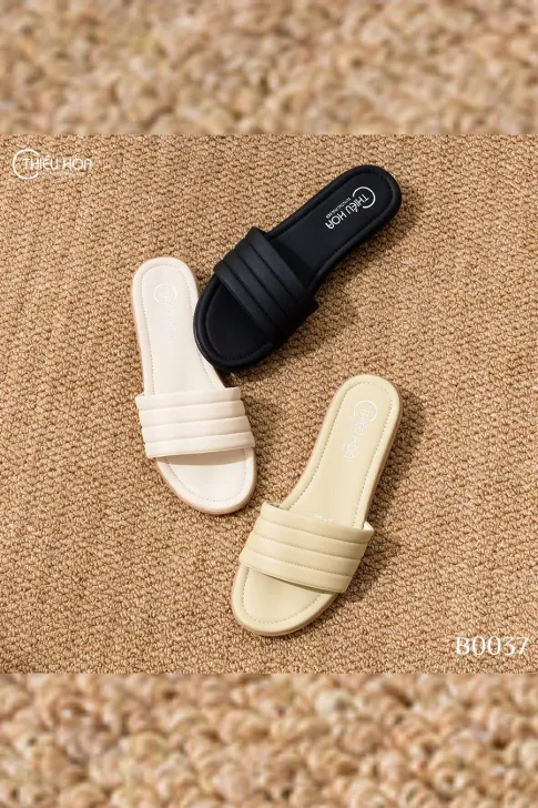 Dép cho mẹ trung niên, chất liệu si pu cao cấp, dáng bệt dễ đi, sang trọng Thương Hiệu Thiều Hoa DB3B0037