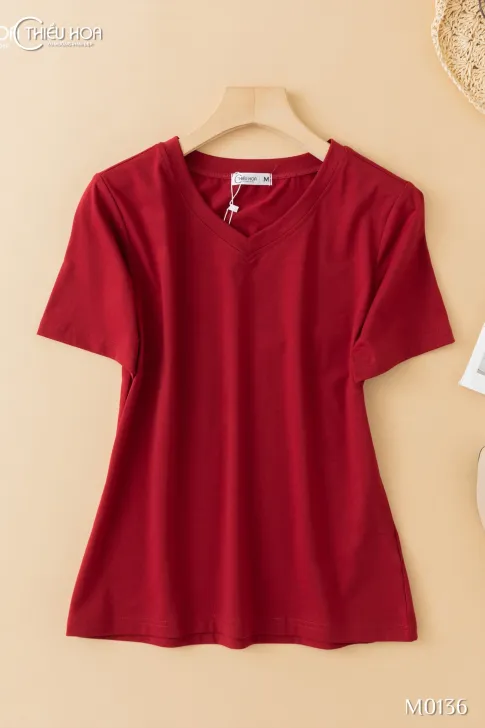 Áo trung niên nữ tay ngắn, màu sắc đa dạng, dễ phối đồ, chất cotton thoáng mát Thương hiệu Thiều Hoa M0316