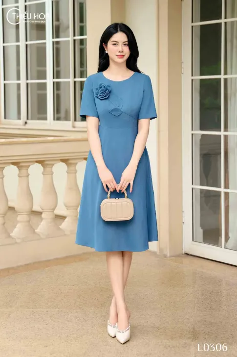 Đầm dự tiệc thiết kế DD4L0306 - Váy Đầm Trung Niên Thiều Hoa