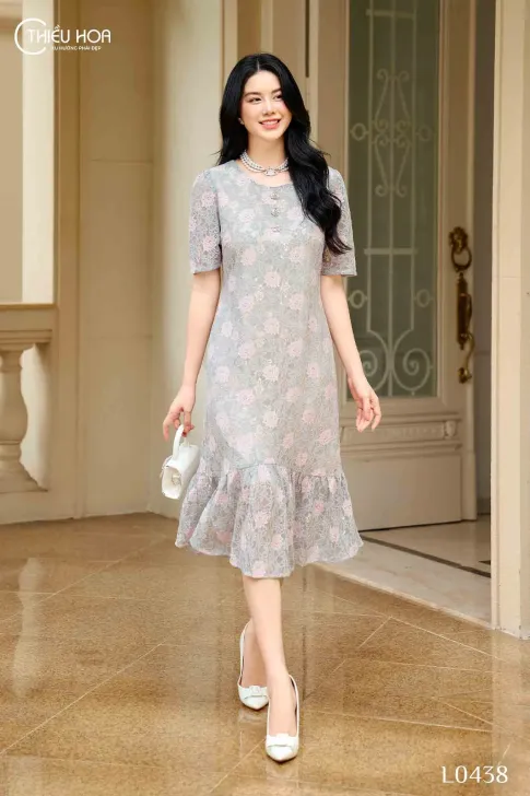 Đầm dự tiệc thiết kế DD4L0438 - Váy Đầm Trung Niên Thiều Hoa