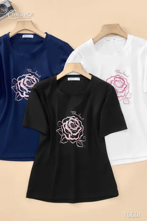 Áo trung niên thiết kế co dãn chất liệu Thun Cotton thương hiệu Thiều Hoa AN4Y0601
