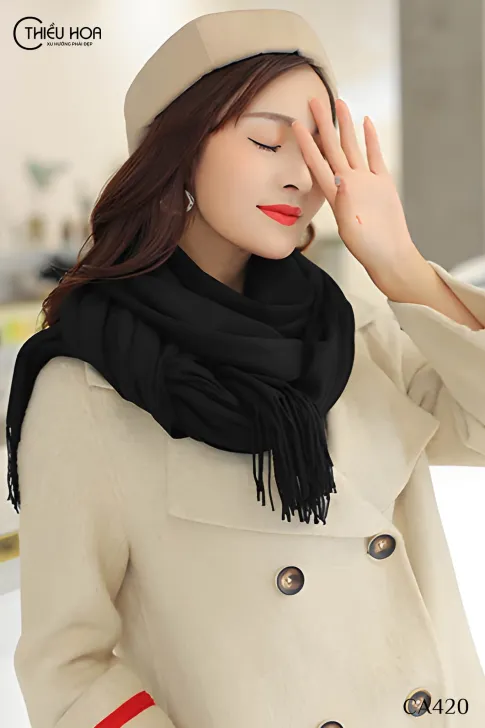 Khăn choàng CASHMERE TRƠN CA420 - Khăn Choàng Thiều Hoa
