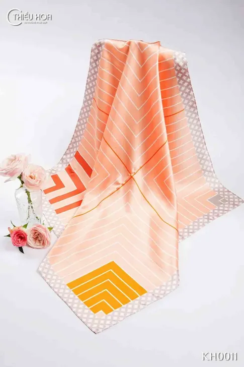 Khăn lụa vuông cao cấp KH0011 - Khăn Choàng Thiều Hoa