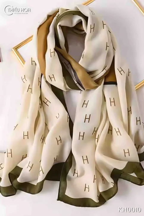 Khăn lụa dài cao cấp KH0010 - Khăn Choàng Thiều Hoa