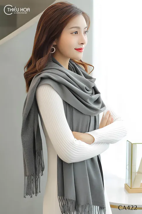 Khăn choàng CASHMERE TRƠN CA422 - Khăn Choàng Thiều Hoa