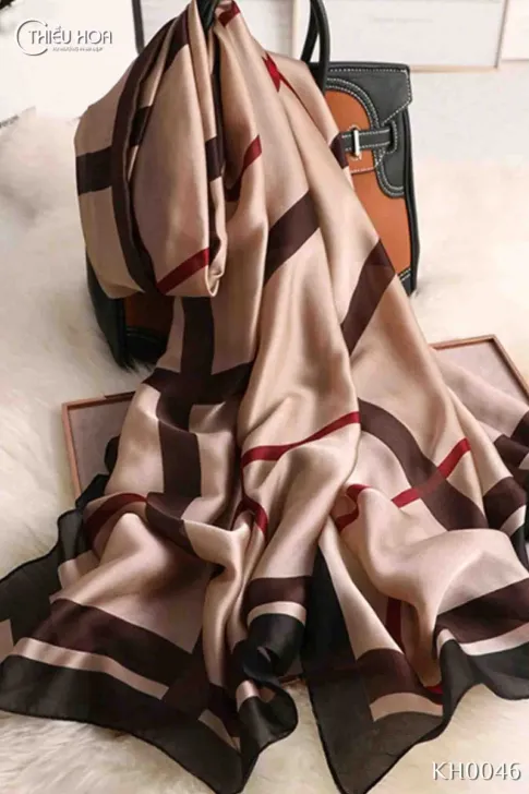 Khăn lụa dài cao cấp KH0046 - Khăn Choàng Thiều Hoa