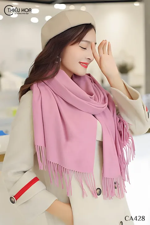 Khăn Cashmere Trơn CA428 - Khăn Choàng Thiều Hoa
