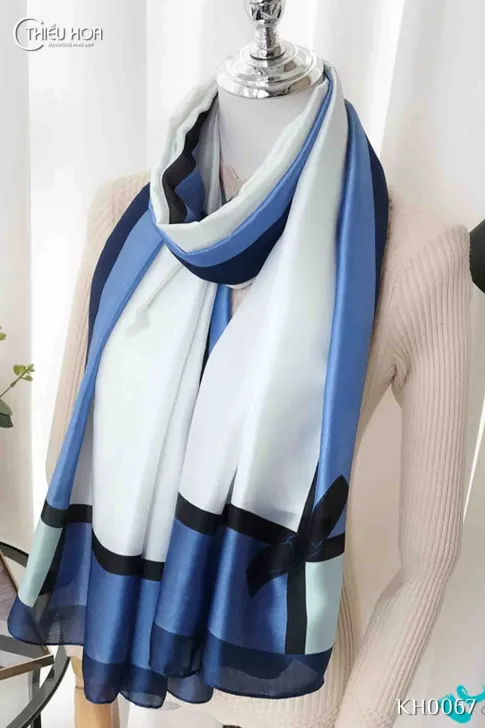 Khăn lụa dài cao cấp KH0067 - Khăn Choàng Thiều Hoa