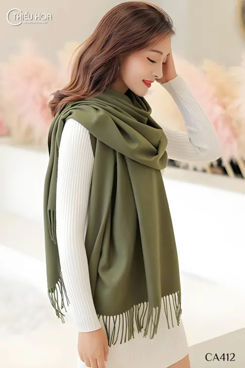 Khăn choàng CASHMERE TRƠN CA412 - Khăn Choàng Thiều Hoa