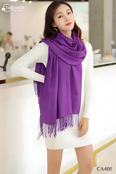 Khăn choàng CASHMERE TRƠN CA401 - Khăn Choàng Thiều Hoa