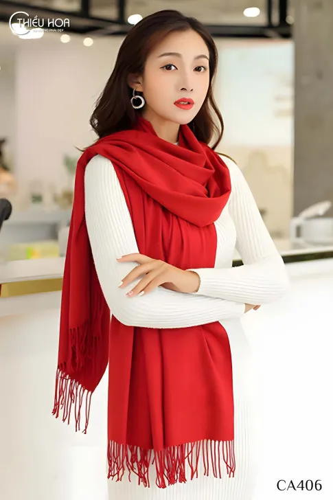 Khăn choàng CASHMERE TRƠN CA406 - Khăn Choàng Thiều Hoa