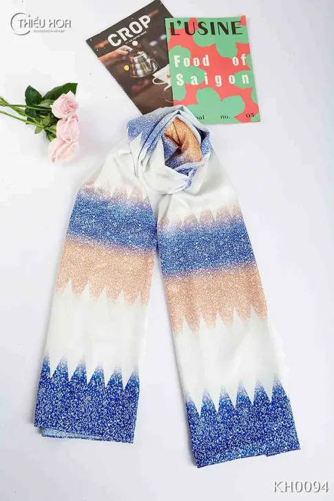 Khăn lụa dài cao cấp KH0094 - Khăn Choàng Thiều Hoa