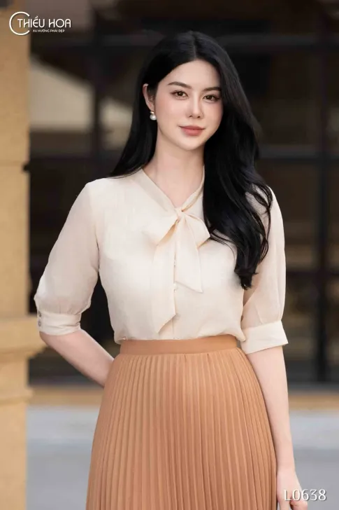 Áo kiểu thiết kế AN4L0638 - Áo Trung Niên Thiều Hoa