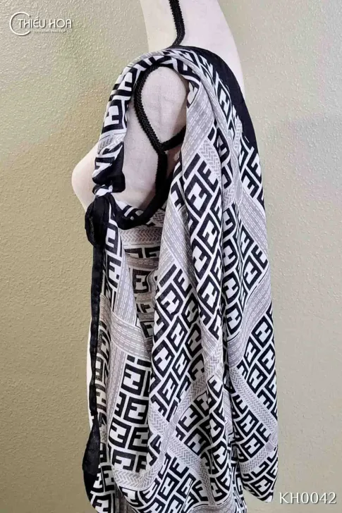 Khăn lụa vuông cao cấp KH0042 - Khăn Choàng Thiều Hoa