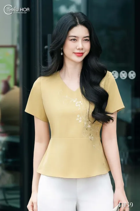 Áo kiểu thiết kế AN4L1139 - Áo Trung Niên Thiều Hoa