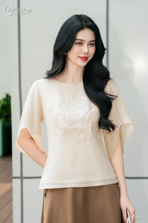 Áo thêu thiết kế AN4L1066 - Áo Trung Niên Thiều Hoa