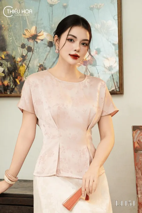 Áo Lụa Gấm Thiết Kế  AN4L1151 - Áo Trung Niên Thiều Hoa