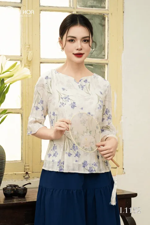 Áo Kiểu Thiết Kế AN4L1252 - Áo Trung Niên Thiều Hoa