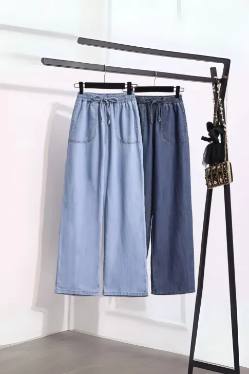 Quần trung niên nữ Jeans thiết kế tôn dáng thương thiệu Thiều Hoa QD4C0313