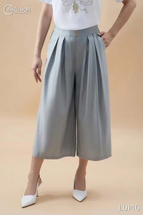 Quần Trung Niên Thiết Kế Chất Liệu Linen Mỏng Cao Cấp Thương Hiệu Thiều Hoa QD4L1254