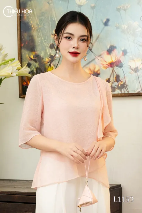 Áo truyền thống thiết kế AN4L1153 - Áo Trung Niên Thiều Hoa
