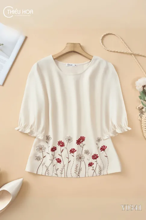 Áo Linen Xô Hàn Thiết Kế AN5Y0341 - Áo Trung Niên Thiều Hoa