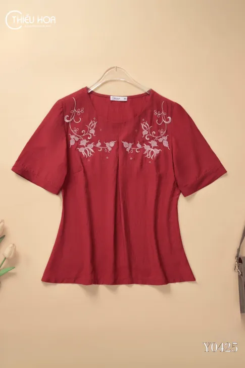 Áo Linen Thiết Kế AN5Y0425 - Áo Trung Niên Thiều Hoa