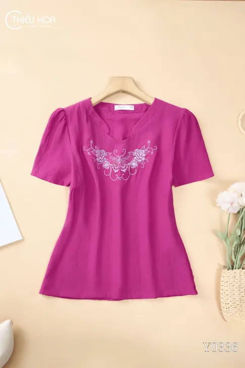 Áo Linen Thiết Kế AN5Y0336 - Áo Trung Niên Thiều Hoa