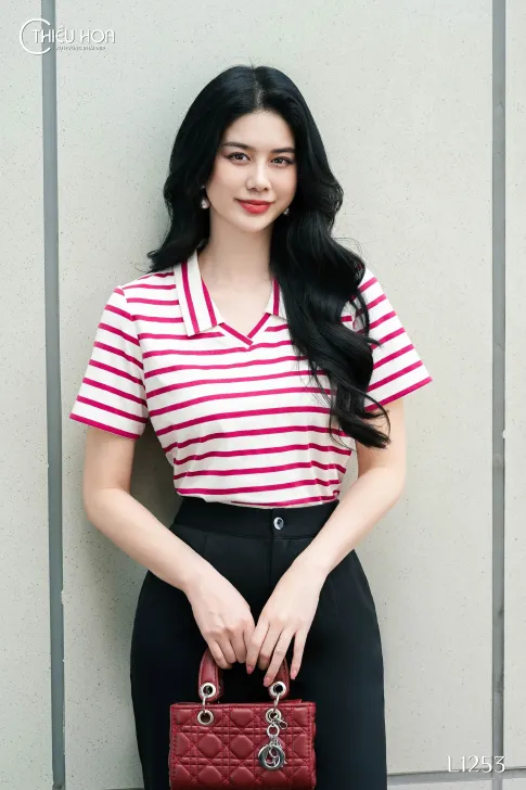 Áo Thun Cotton Thiết Kế AN4L1253 - Áo Trung Niên Thiều Hoa