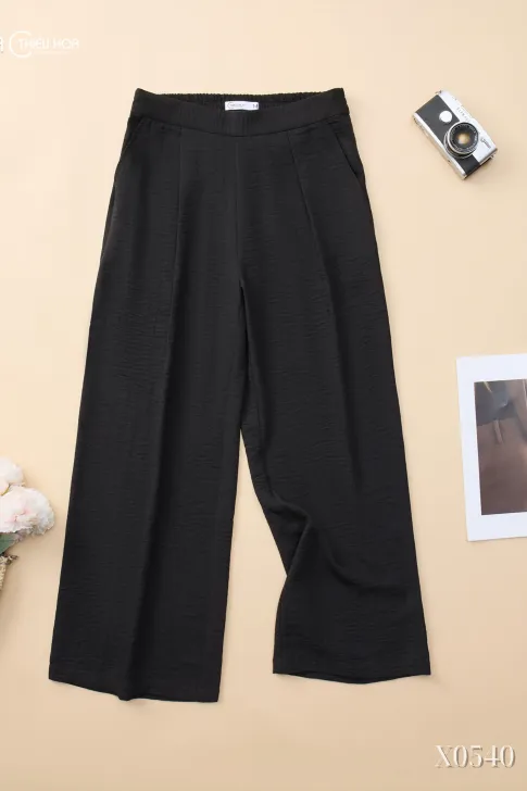 Quần Suông Trung Niên Đũi Linen Hàn Thương Hiệu Thiều Hoa QD5X0540 – Đơn Giản & Dễ Phối