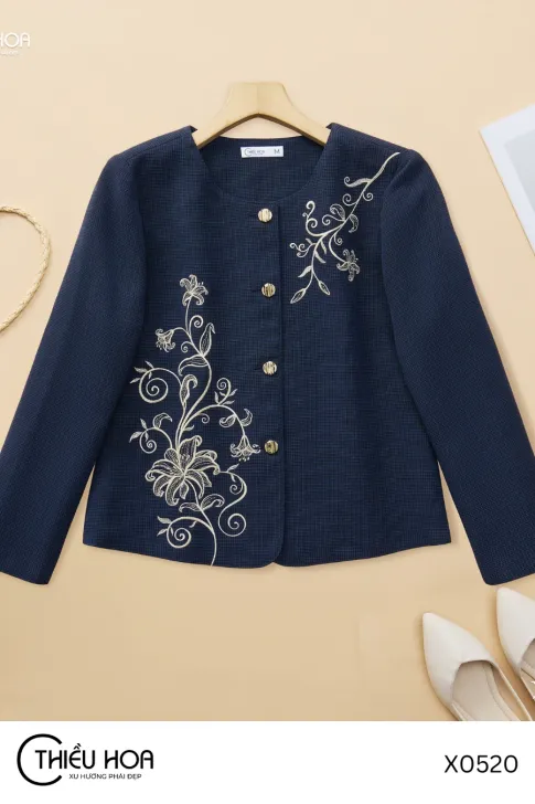 Áo Khoác Trung Niên Tweed Thiều Hoa AK5X0520 – Sang Trọng, Thanh Lịch & Đẳng Cấp