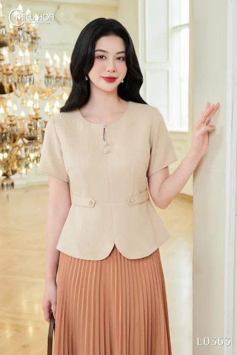 Áo Kiểu Thiết Kế AN5L0363 - Áo Trung Niên Thiều Hoa