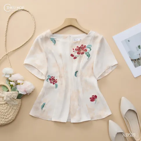 Áo Truyền Thống Gấm Lụa Hoa Thiều Hoa AN5X0521 – Dịu Dàng & Nữ Tính
