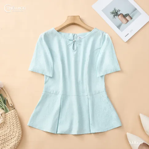 Áo Kiểu Trung Niên Gấm Hoa Tinh Tế Thanh Lịch AN5X0637 – Thiều Hoa