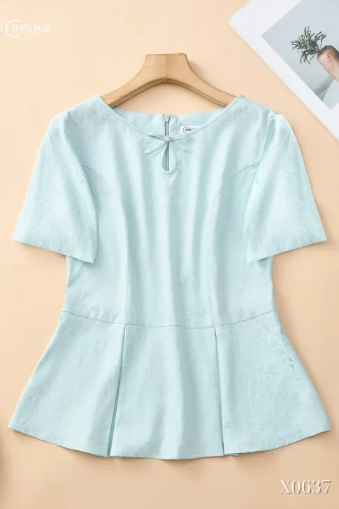 Áo Kiểu Trung Niên Gấm Hoa Tinh Tế Thanh Lịch AN5X0637 – Thiều Hoa