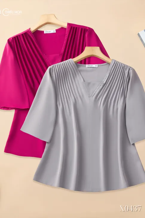 Áo Kiểu Trung Niên Lụa Hàn Trẻ Trung Thời Trang AN5X0437 – Thiều Hoa