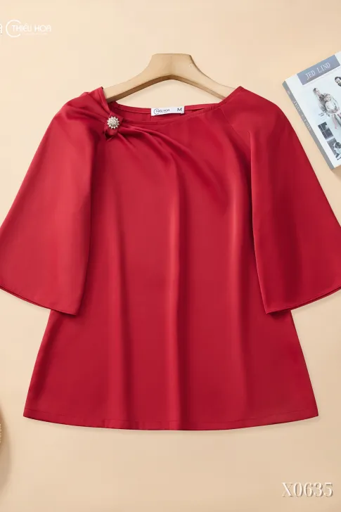 Áo Kiểu Trung Niên Lụa Pháp Trẻ Trung Hiện Đại AN5X0635 – Thiều Hoa