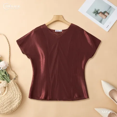 Áo Kiểu Trung Niên Tơ Ánh Nhũ Trẻ Trung Thời Trang AN5X0515 – Thiều Hoa