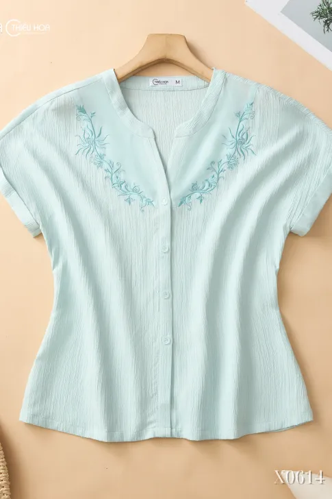 Áo Sơ Mi Trung Niên Đũi Sóng Trẻ Trung Hiện Đại AN5X0614 – Thiều Hoa
