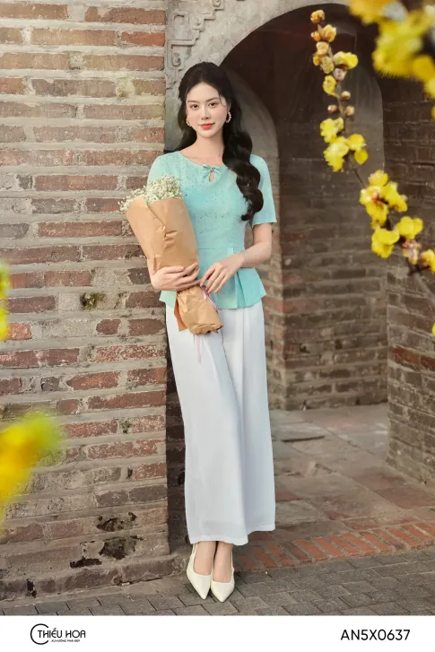 Áo Kiểu Trung Niên Gấm Hoa Tinh Tế Thanh Lịch AN5X0637 – Thiều Hoa