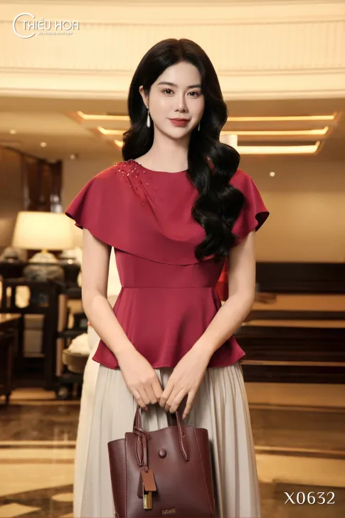 Áo Trung Niên Kiểu Lụa Pháp Sang Trọng Bắt Mắt AN5X0632 – Thiều Hoa