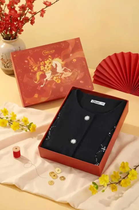 Combo Quà Tết Sang Trọng 2026: Hộp Quà Daily & Áo Khoác Trung Niên AK5L0371