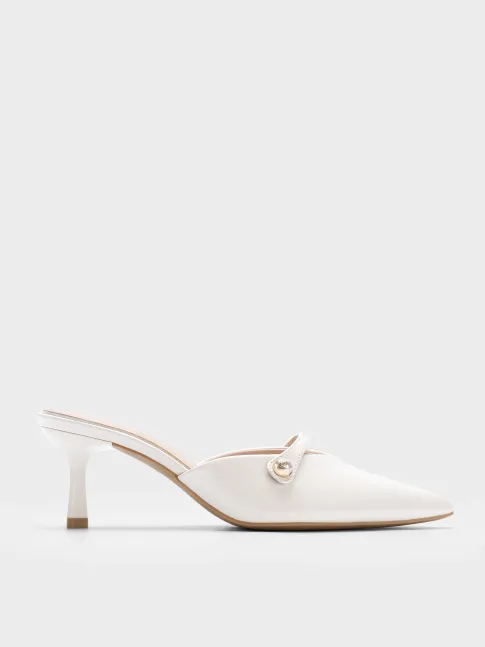 Dép Cao Gót Nữ Dáng Mule Mary Jane Da Microfiber Bóng  DC5B0131 - Thương hiệu La Camie