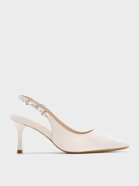 Giày Cao Gót Trung Niên Cao Cấp 7cm Da Chống Trầy Kết Cườm Đá Pha Lê GC5B0133 - Thương hiệu La Camie