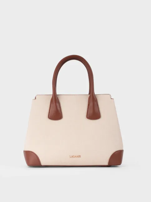 Túi Xách Nữ Dáng Tote Da Cao Cấp Phối Canvas TX6A0817 - Thương hiệu La Camie