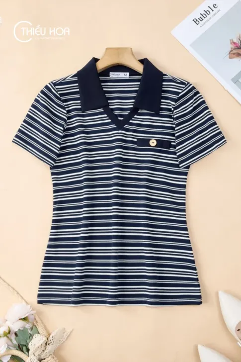 Áo thun sọc tăm AN5X0907: Thiết kế trẻ trung và thanh lịch
