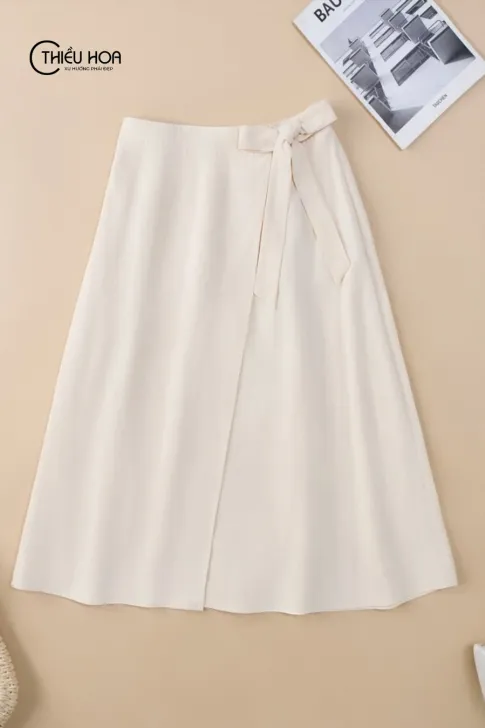Chân Váy Linen Trung Niên Linen Dáng Xòe CV5X0742 Sang Trọng