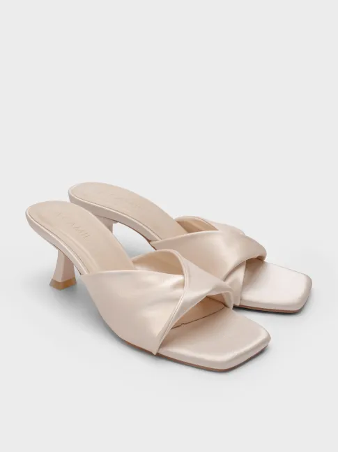 Dép Guốc Mũi Vuông DC6B0302 Da Microfiber Cao Cấp Thời Thượng